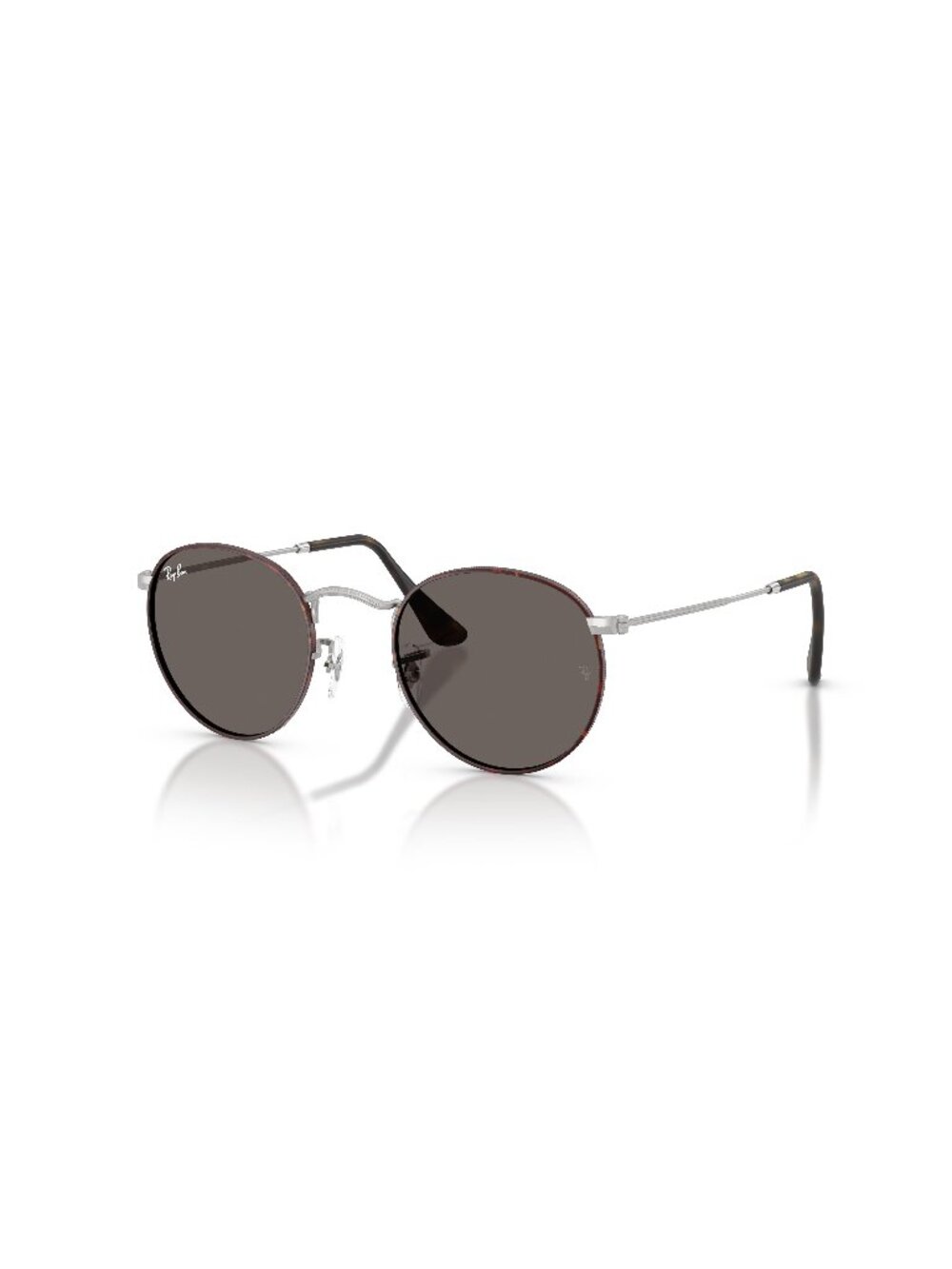New Ray-Ban Men's Sunglasses Silver Grey Lens Metal Frame Ray Ban RB3447 ROUND